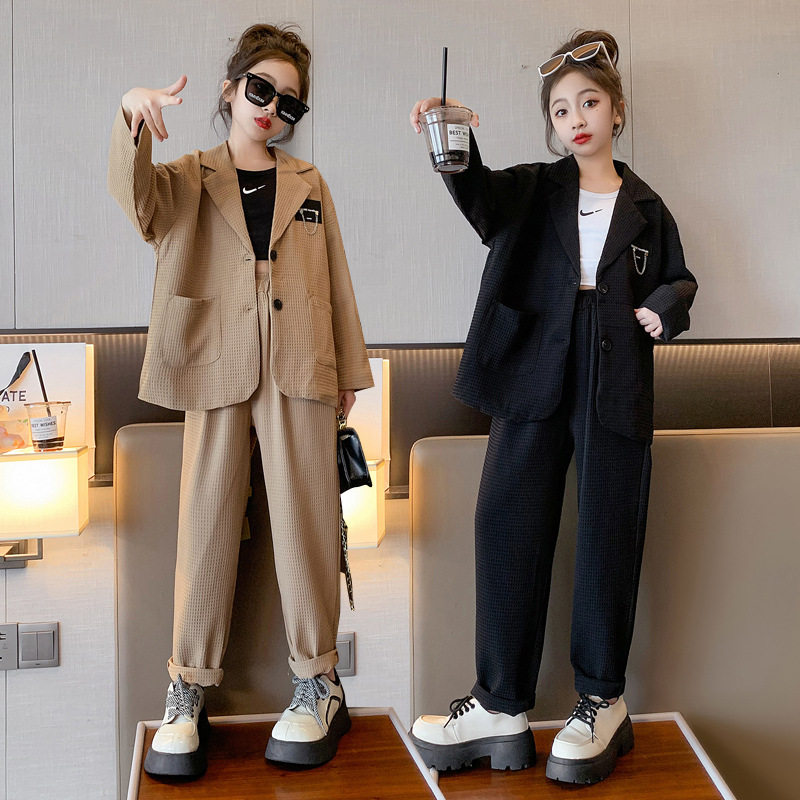 女童韩版西装两件套2026新款