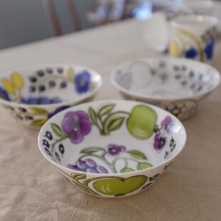 杂置社陶瓷北欧硕果葡萄水果沙拉汤碗饭碗耐高温可微波釉上彩