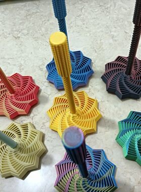 3D打印解压视错觉折叠儿童益智玩具多边形萝卜塔无限螺旋立体新