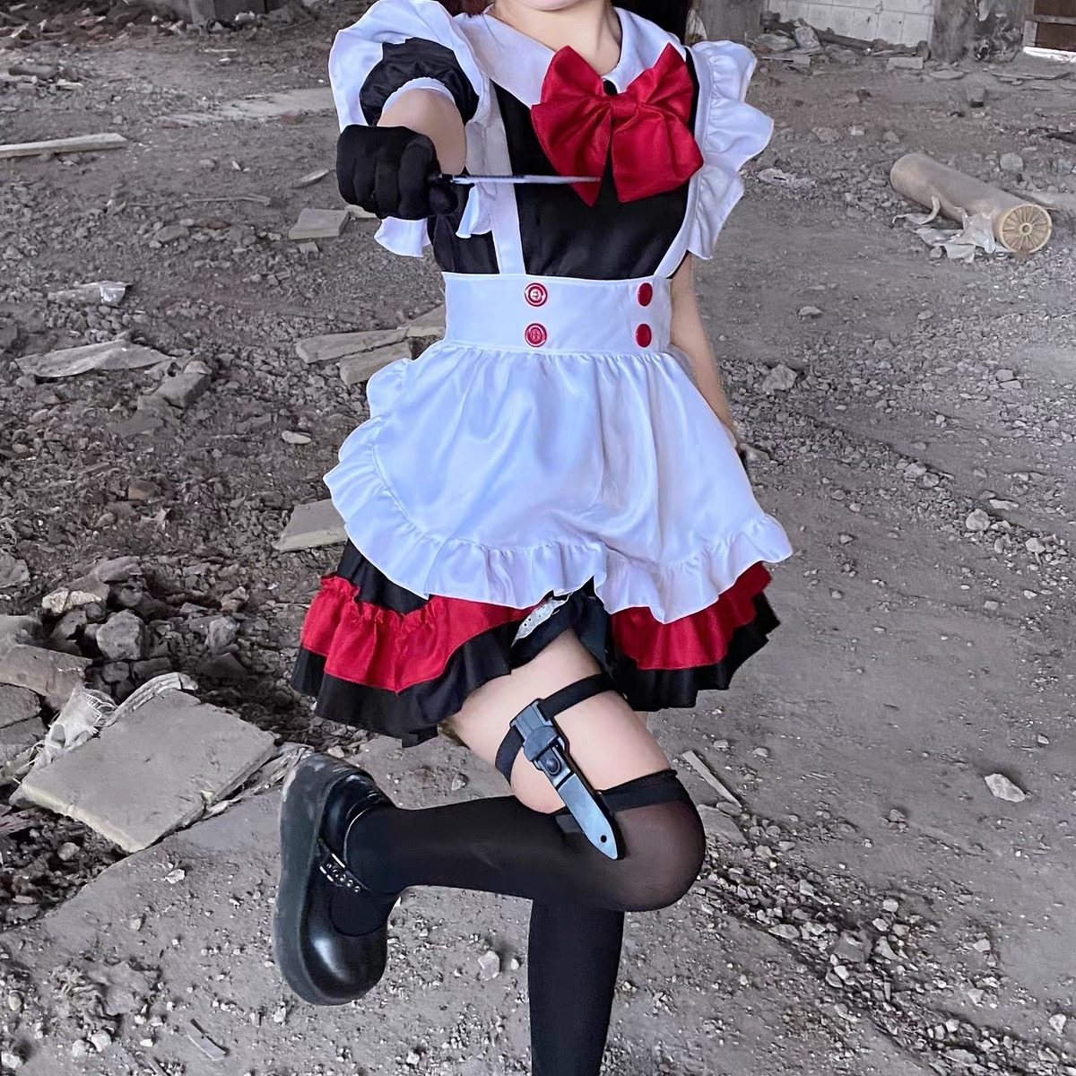 万圣女仆蓬蓬裙吸血小恶魔蝴蝶结