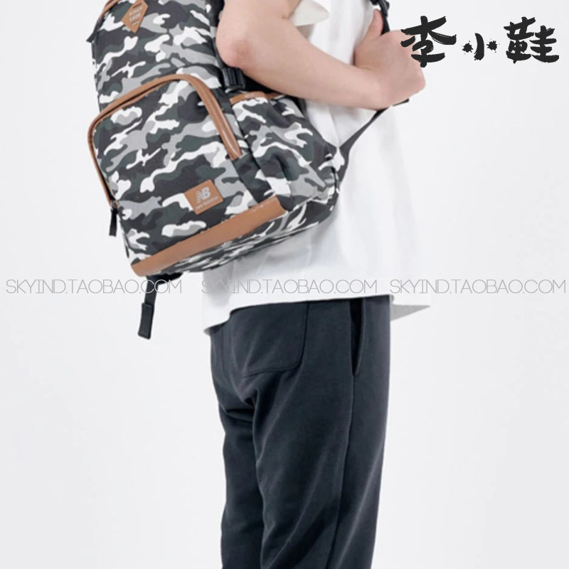 New Balance NB 迷彩印花织物书包背包双肩男女同款情侣款WIB1802