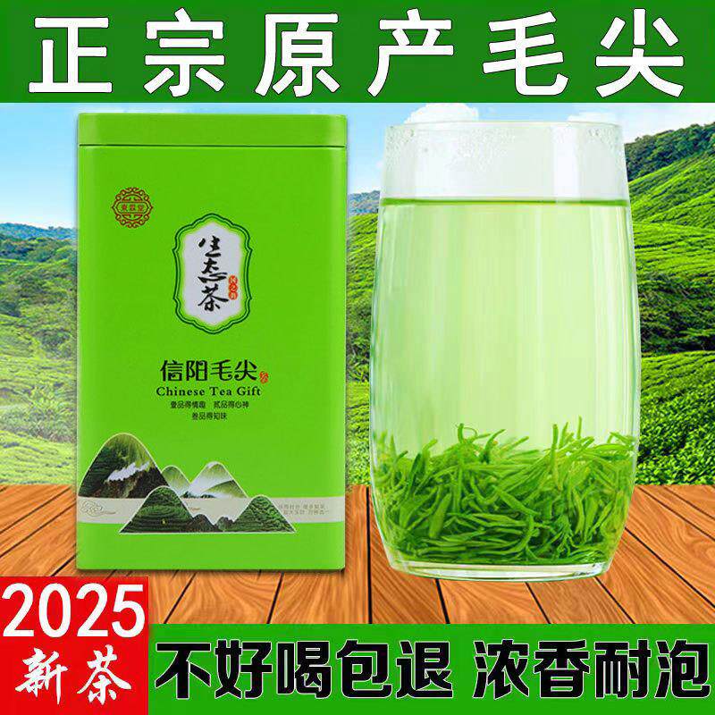 信阳毛尖2025新茶毛尖茶叶绿茶正宗雨前一级嫩芽叶浓香型250g散装