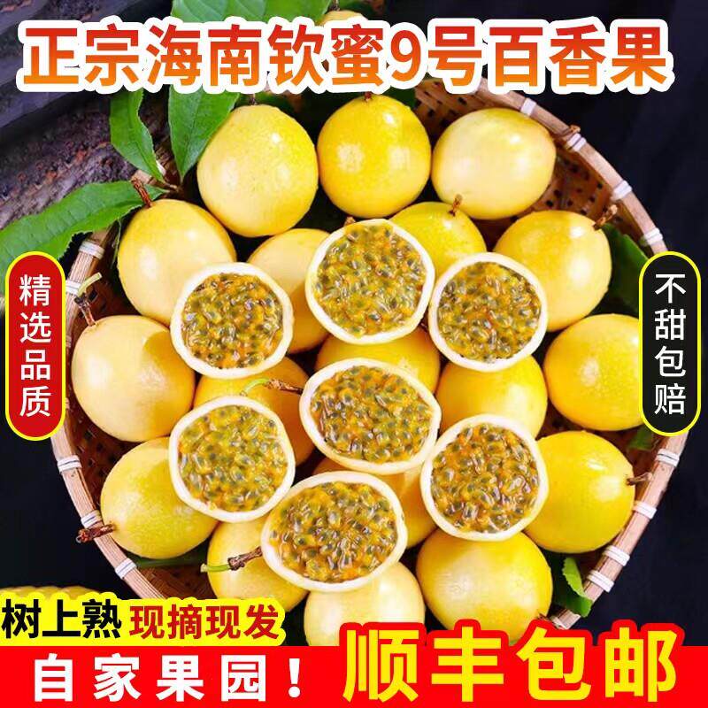 海南三亚树上熟百香果黄金钦蜜9号当季新鲜现摘特大果礼盒5斤包邮