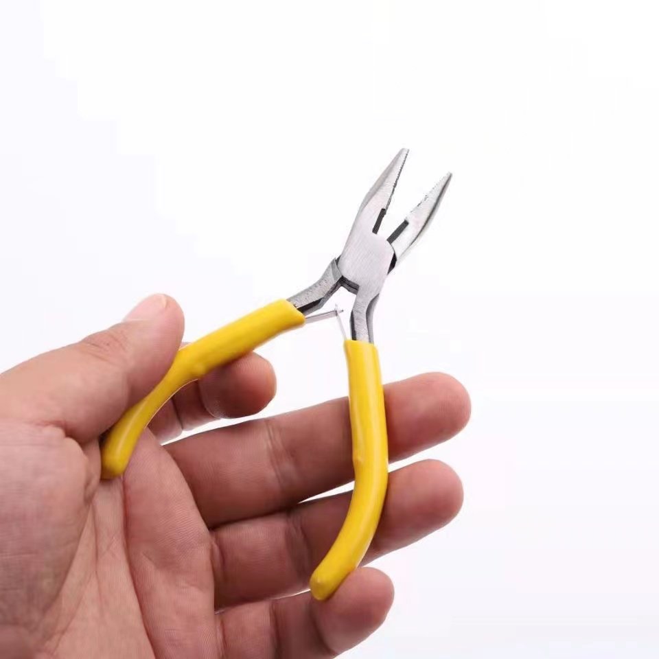 迷你4.5吋丝网花制作手工钳穿珠diy饰品无牙小钳子珠宝有齿尖嘴钳,五金/工具,尖嘴钳,淘宝优惠券,粉丝福利购,淘宝优惠卷