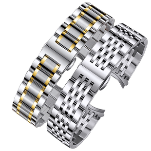 手表带钢带男女适用欧米茄浪琴天梭dw卡西欧西铁城精工美度劳力士