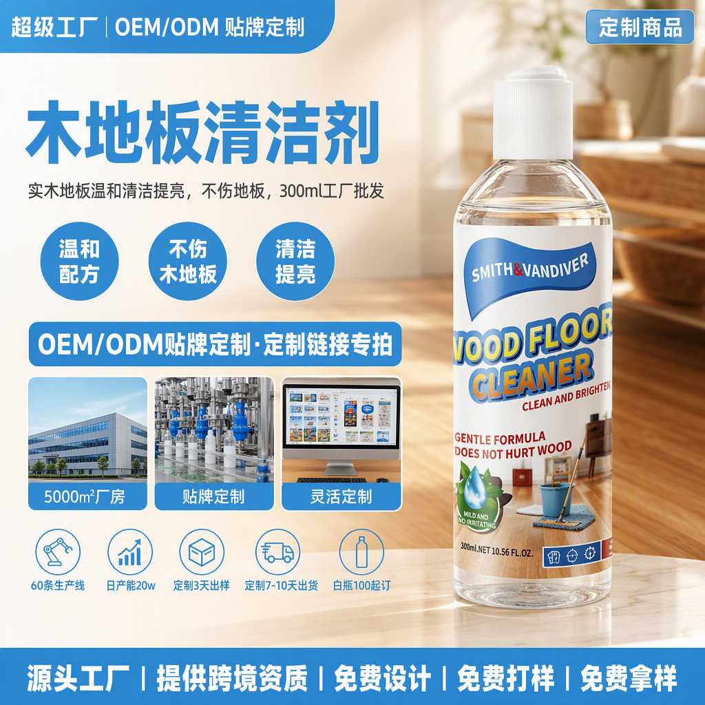 定制地板清洁剂速干增亮木地瓷砖去污除垢剂去油污地毯清洁剂 OEM