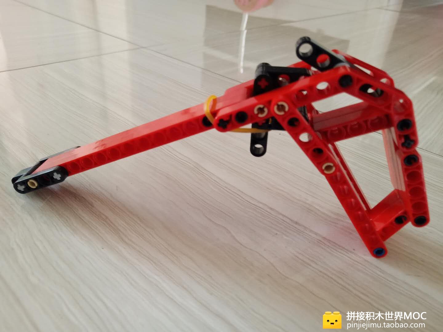 简易皮筋手枪(可连发) - 小颗粒积木拼装拼插模型