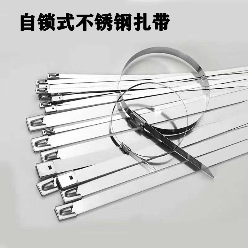 杆号牌扎带线路牌不锈钢绑丝带电线杆警示牌捆绑带自锁式拉紧抱箍图片