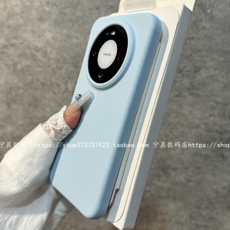 适用mate80华为mate80pro手机壳mate80promax液态硅胶全包保护套软糯加绒不包镜头马卡龙