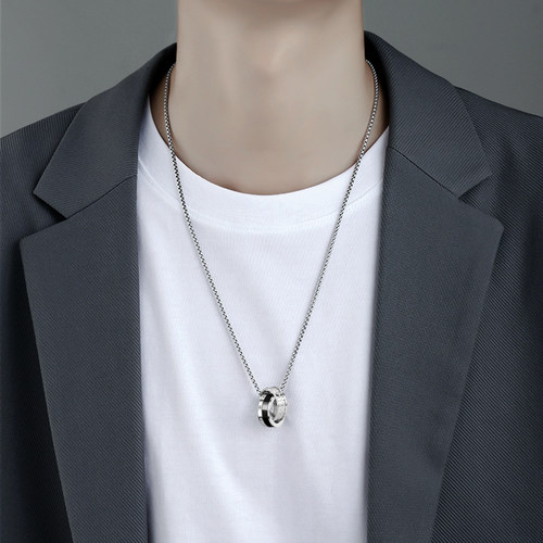 项链男士潮牌百搭高级感钢材质