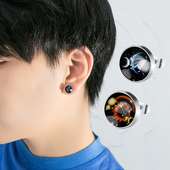 十二星座夜光男士 耳钉潮酷痞帅百搭男生耳环个性 网红耳饰品配饰