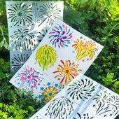 镂空绘画模板油画棒手账本手抄报diy相册风琴本手绘涂鸦素材神器