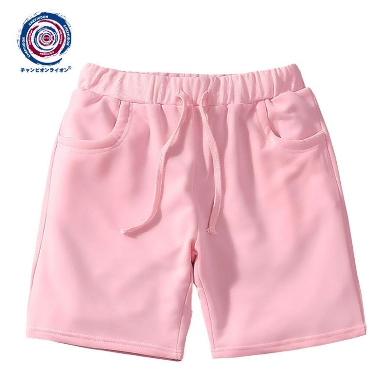 冠军狮丹夏季粉色短裤运动五分裤男女款情侣抽绳裤子潮流百搭港风在类目 男装, 休闲裤中 - 来自Buy2taobao.com提供专业的淘宝代购服务