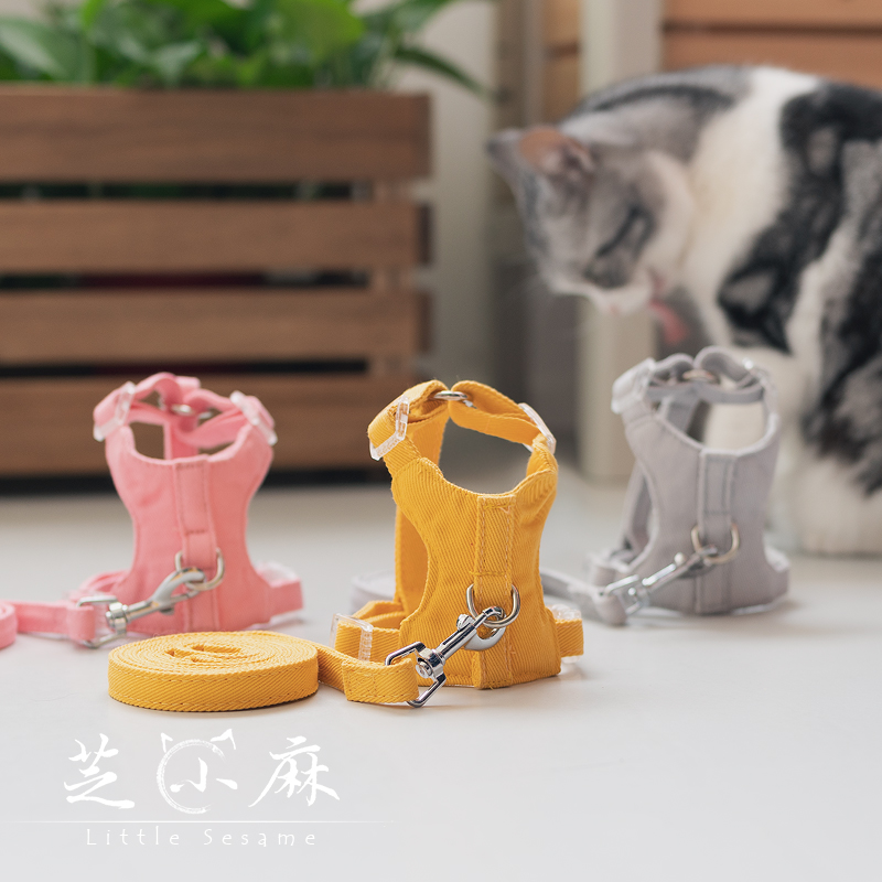 猫咪狗狗牵引绳背心式胸背带