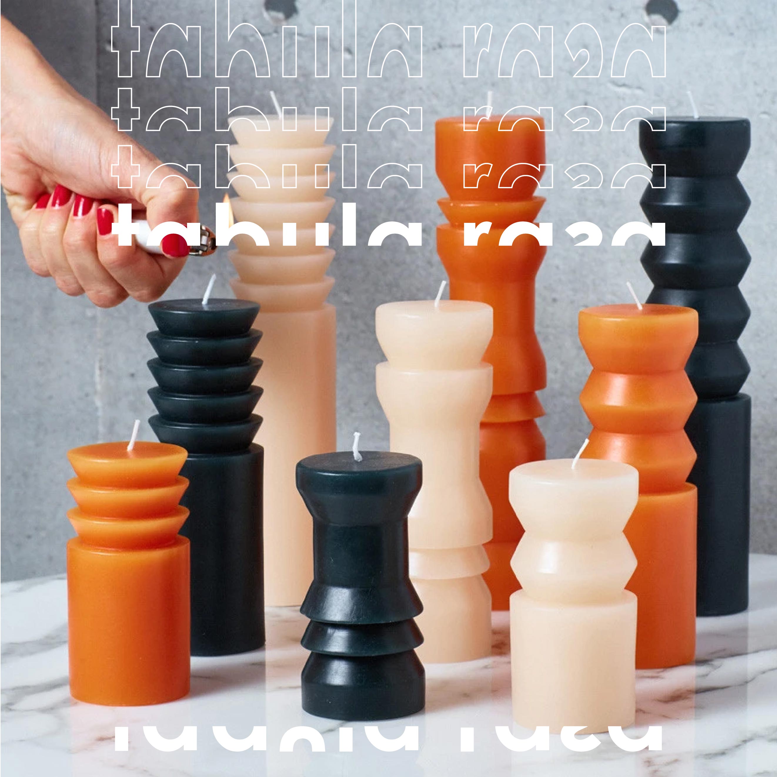 美国areaware手工几何蜡烛礼物