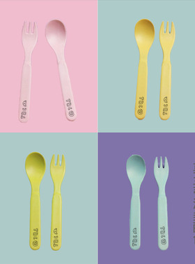 The Breakfast Club早餐俱乐部竹纤维勺子叉子组合套装可爱童趣