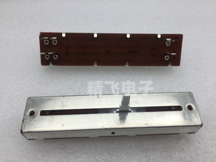 台湾FD福华88MM双联直滑电位器B10K*2轴长15MM脚位2＋4