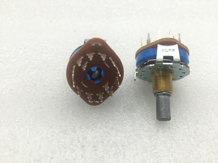 日本ALPS阿尔卑斯SRRM波段开关2刀6档轴长20MM