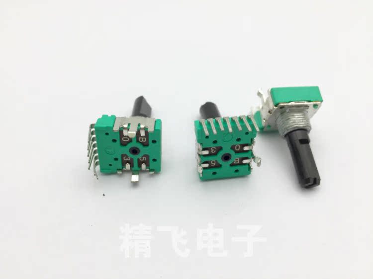 台湾F牌RK14型电位器B50K*2轴长20MM