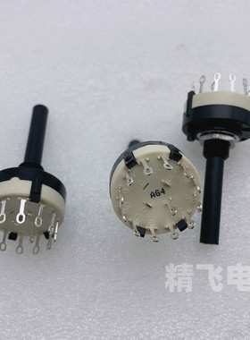 台湾ALPHA 艾华SR2611F-0112-38ROB-D8-N波段开关1刀12档轴长38MM