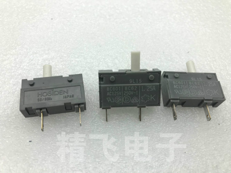 日本HOSIDEN按动温控开关BC601    1.25A AC125V