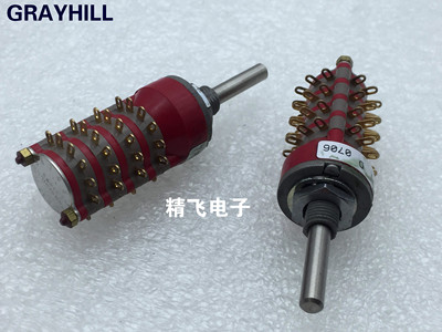 美国GRAYHILL旋转波段开关4层4刀12档360度71ED30-04-1-AJN