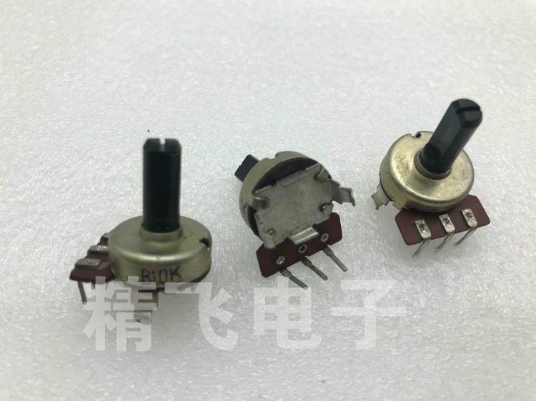 优质RK161单联电位器B10K带中心定位轴长15MM