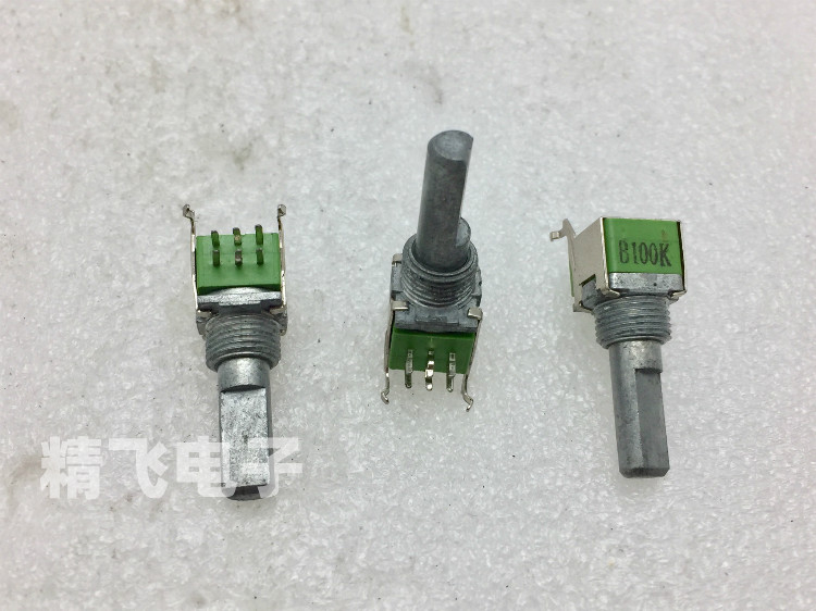 台湾ALPHA艾华RK097双联精密电位器B100K*2轴长20MM