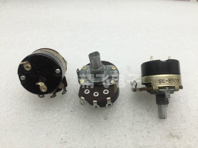 台湾ALPHA艾华RD138单联带开关电位器B500K轴长15MM