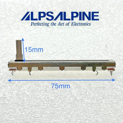 日本ALPS75mm双声道直滑电位器