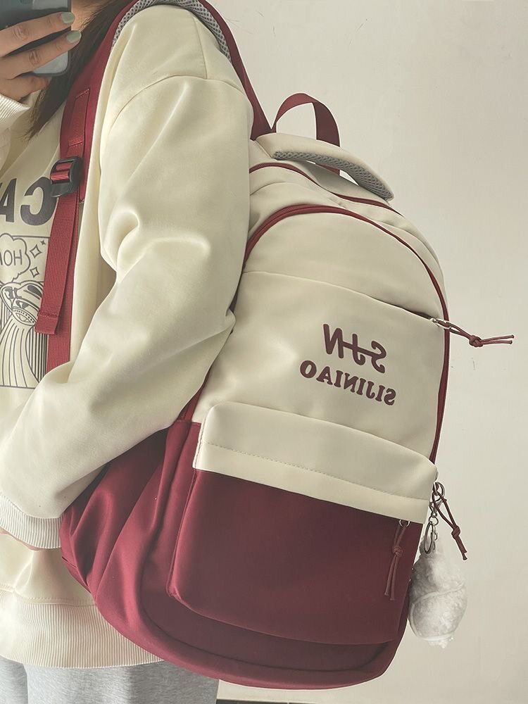 潮流百搭ins学院风双肩包女大容量初中高中学生书包旅行电脑背包使用感如何?