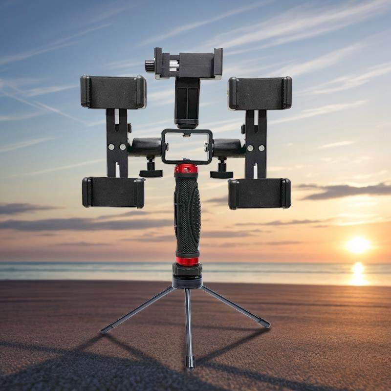 多手机置放架多机位直播支架工作室放多手机架子五机位支撑架