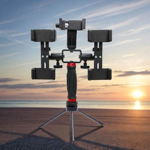 多手机置放架多机位直播支架工作室放多手机架子五机位支撑架