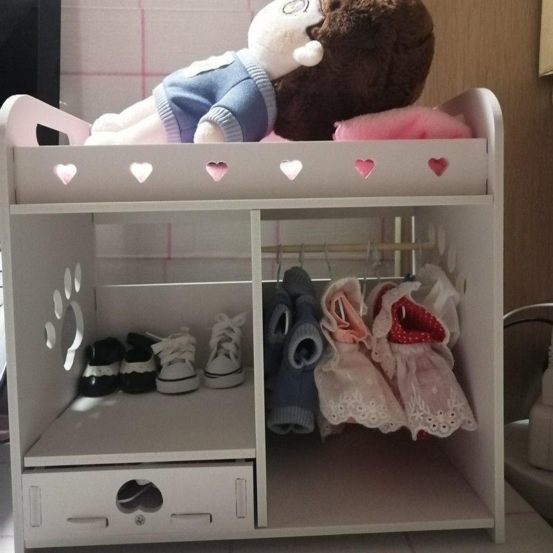 棉花娃娃20cm娃床bjd衣柜家具生活用品公仔的床小女孩宝宝过家家6