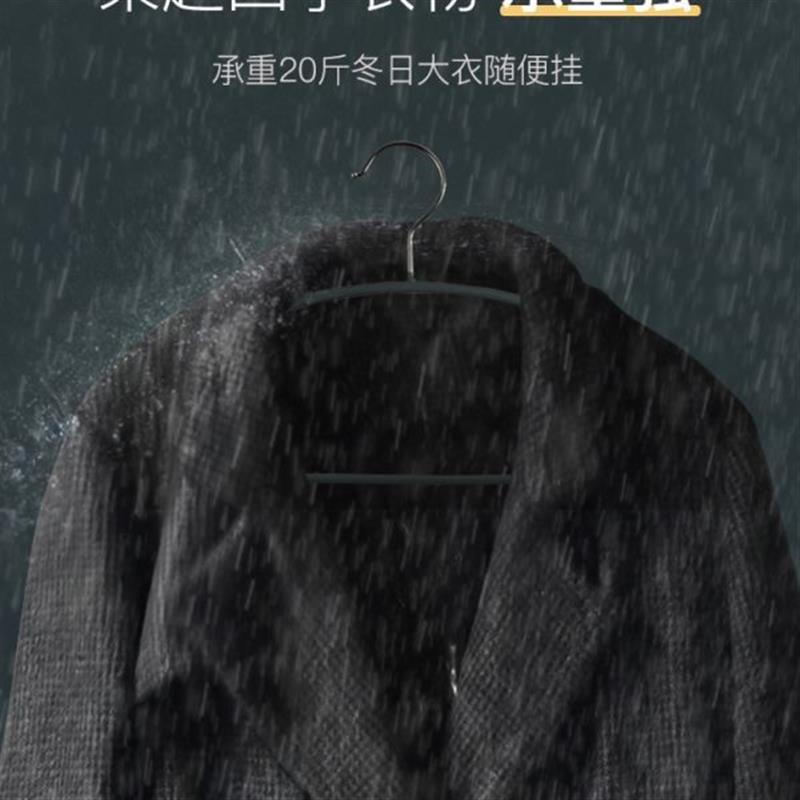 肩无痕衣架防肩角毛衣防滑衣撑粗加厚挂衣架子成人金属西装衣服架