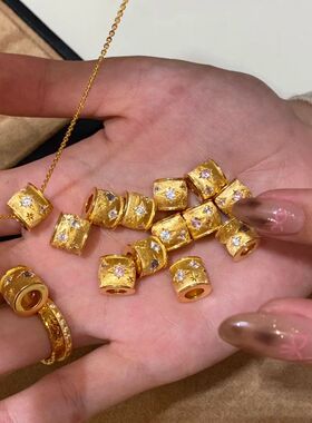 新款中古六芒星路路通项链女轻奢高级感小众设计简约百搭新年礼物