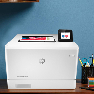 惠普M454dw彩色激光打印机自动双面A4网络无线高速商务办公M455DN