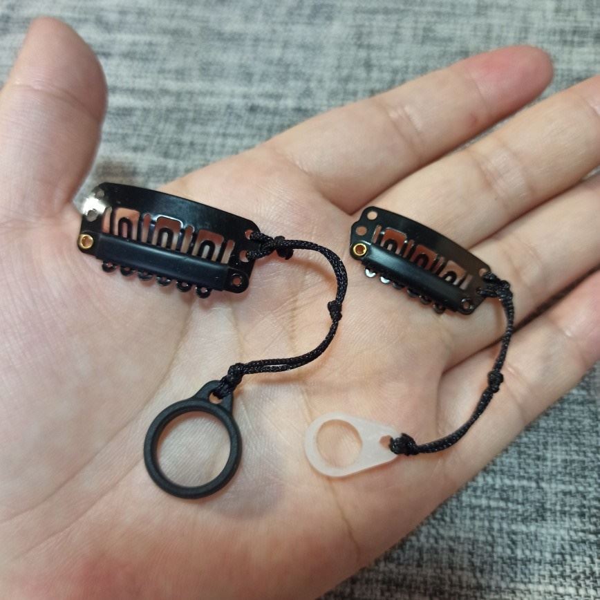 人工耳蜗防丢绳助听器防丢绳隐形儿童挂绳不锈钢bb夹汗毛夹耳蜗套