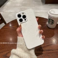 White Chrome Hearts Label [Textured Soft Case - Large Aperture, Doesn'T Cover Lens for Lenses 13mm and under]