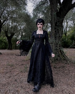 DARKINLOVE哥特式个性原创设计哥特式宫廷刺绣长裙DW758