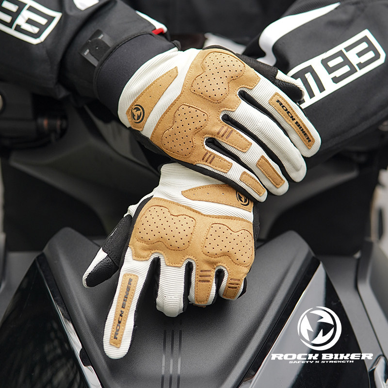 硬核骑士摩托车手套夏季触屏机车防摔骑行男女透气舒适复古夏季