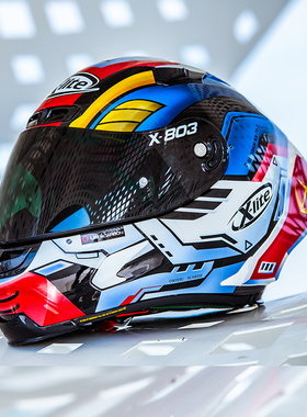 诺兰nolan摩托车碳纤维头盔高达扎古联名803全盔机车赛道男x-lite