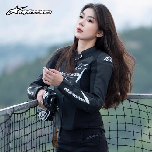 a星alpinestars摩托车皮衣FASTER V3防摔机车皮夹克机车服女款