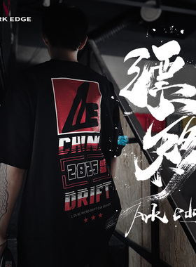 ARKEDGE 漂移文化衫T恤上衣宽松潮流夏季休闲纯棉圆领印花AE