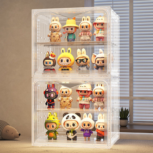 可拆卸阶梯前开磁吸展示收纳盒