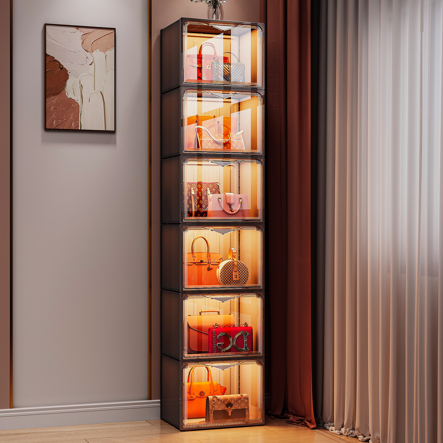 加大号！包包收纳展示柜落地包架