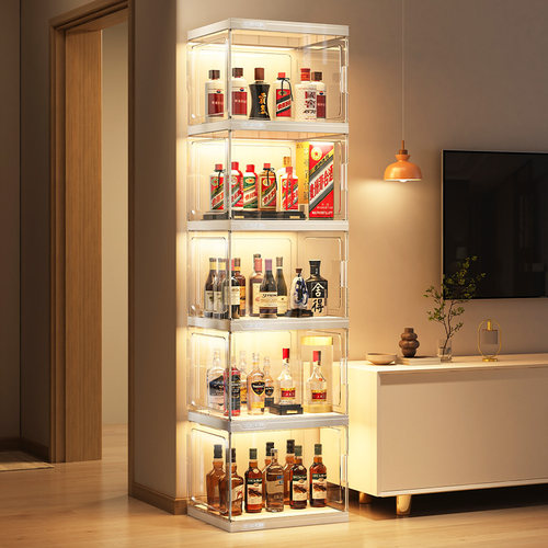 酒柜展示柜家用靠墙客厅电视柜边置物架轻奢高档2025新款小型酒架