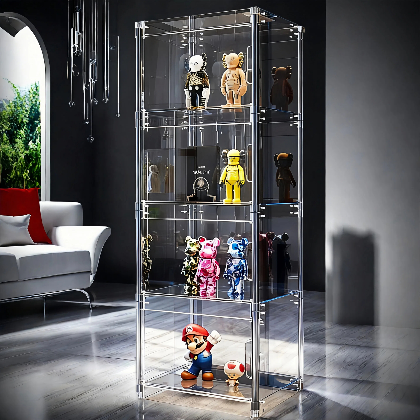 6面高透！不锈钢手办展示柜