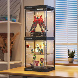 手办展示柜模型积木高达适用乐高桌面透明小型摆件盲盒收纳展示架