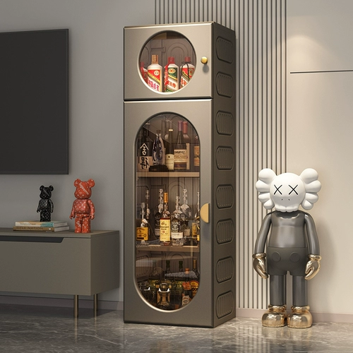 Не требующий установки винный шкаф-витрина 2025, новый домашний свет, роскошная элитная гостиная, настенное небольшое хранилище, винная стойка для знаменитостей, Интернет